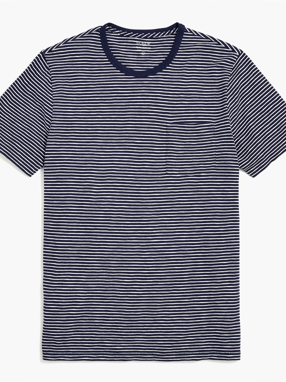 Men's J. Crew Navy & White Striped Short-Sleeve Crewneck Shirt